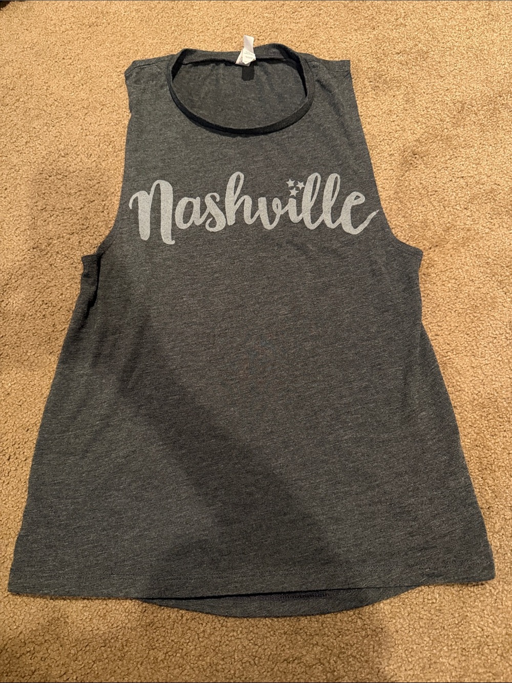 Bella Canvas Charcoal Gray Nashville Muscle Tee
